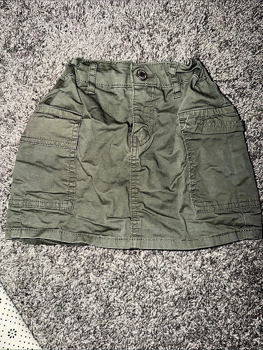 Girls Green Cargo Skirt Size Small